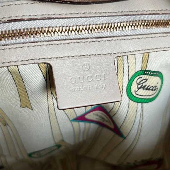 Gucci Biba Monogram Canvas Studded Hobo Bag - Picture 10 of 12